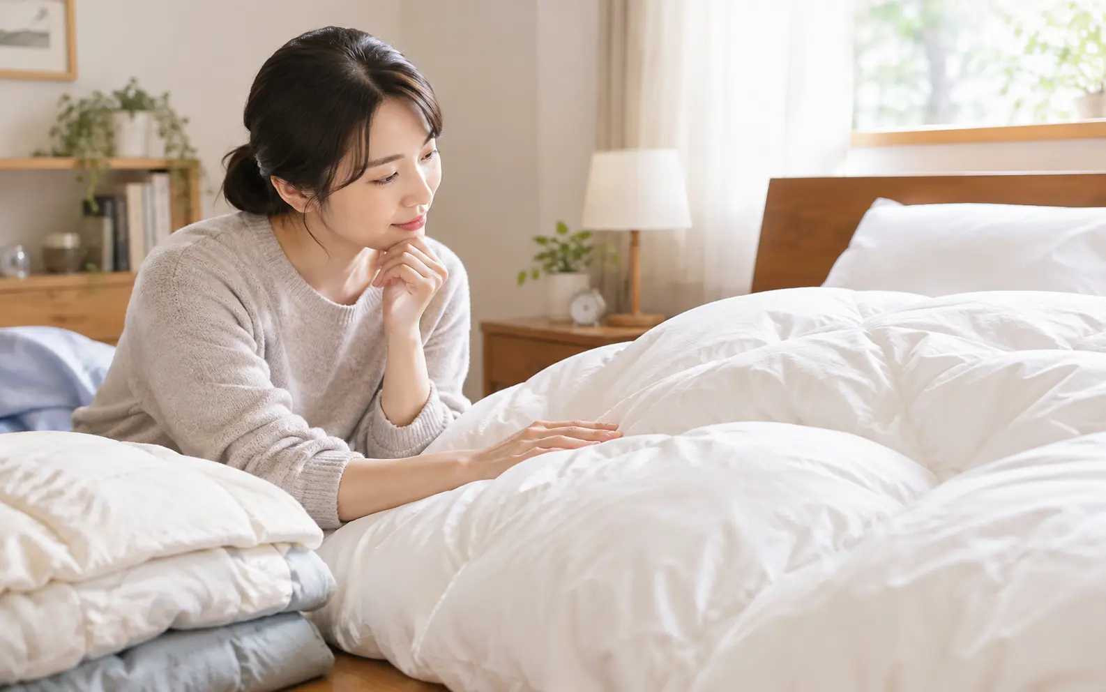 羽毛布団を選ぶポイントのイメージ