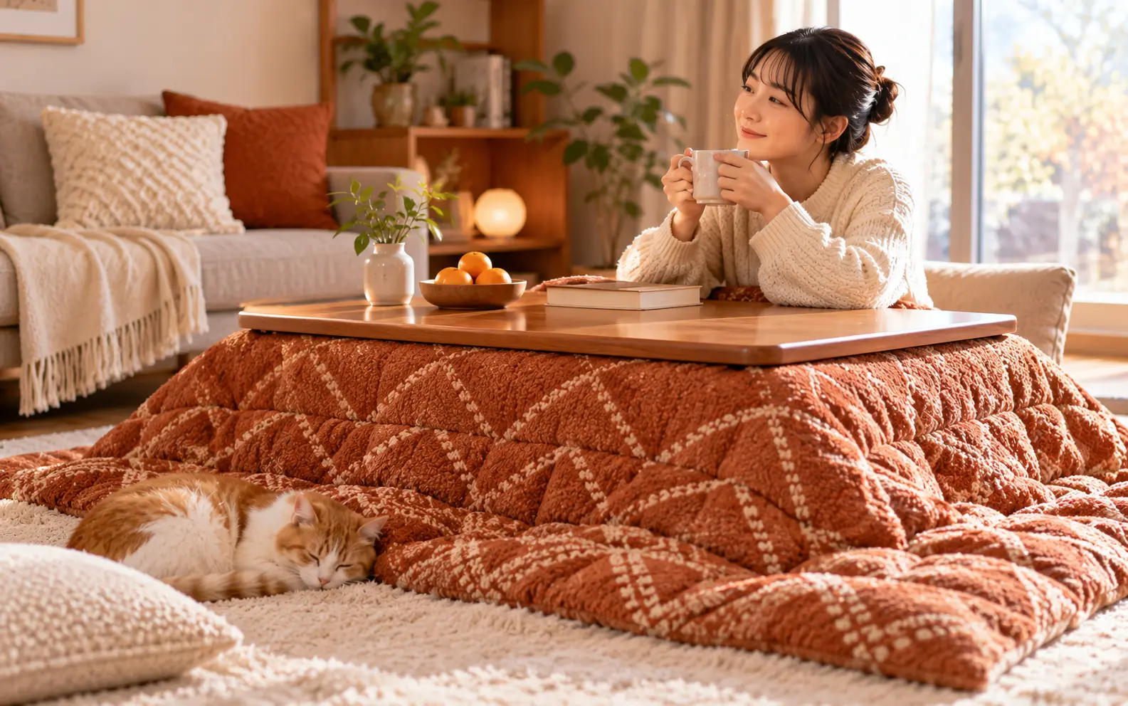 寒さに合わせてこたつの準備を整えるまとめイメージ